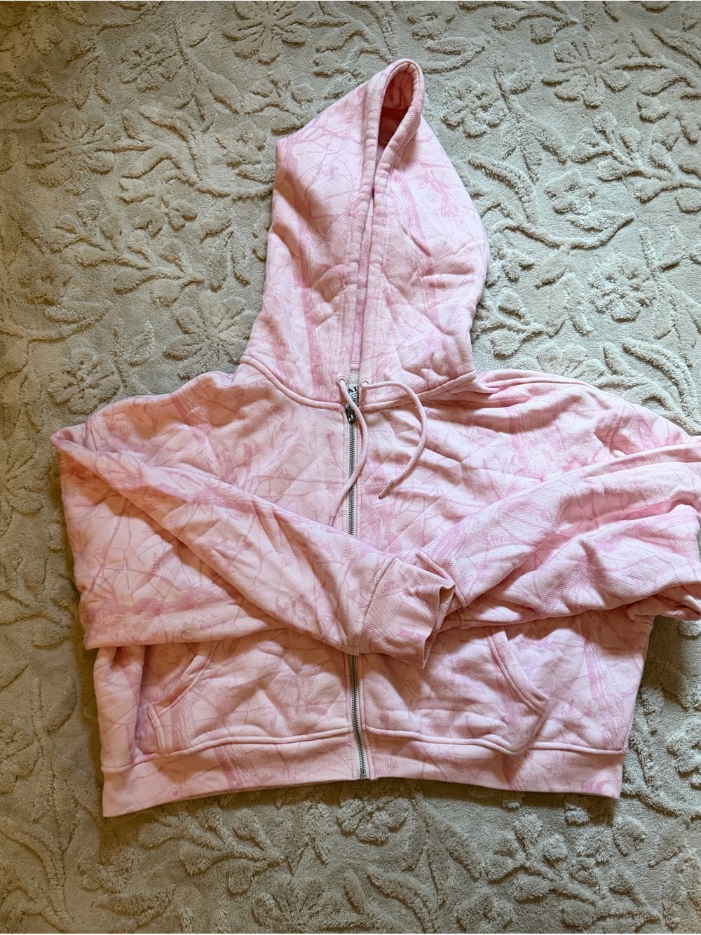 Pink Hooded Zip-Up Sweatshirt - Women's Cozy Hoodie